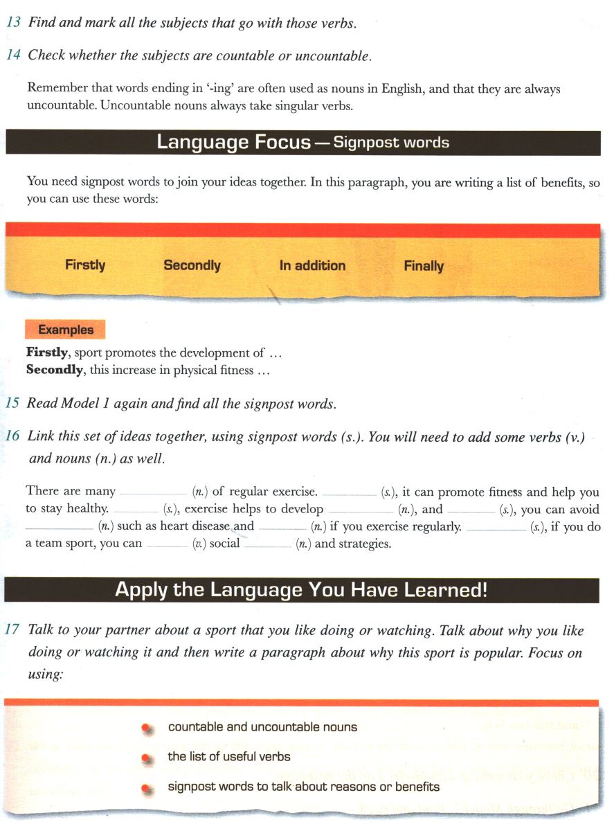 Lessons for IELTS Writing: SPORT