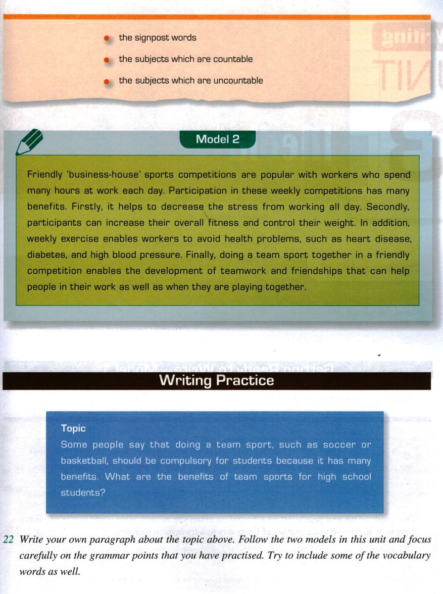 Lessons for IELTS Writing: SPORT